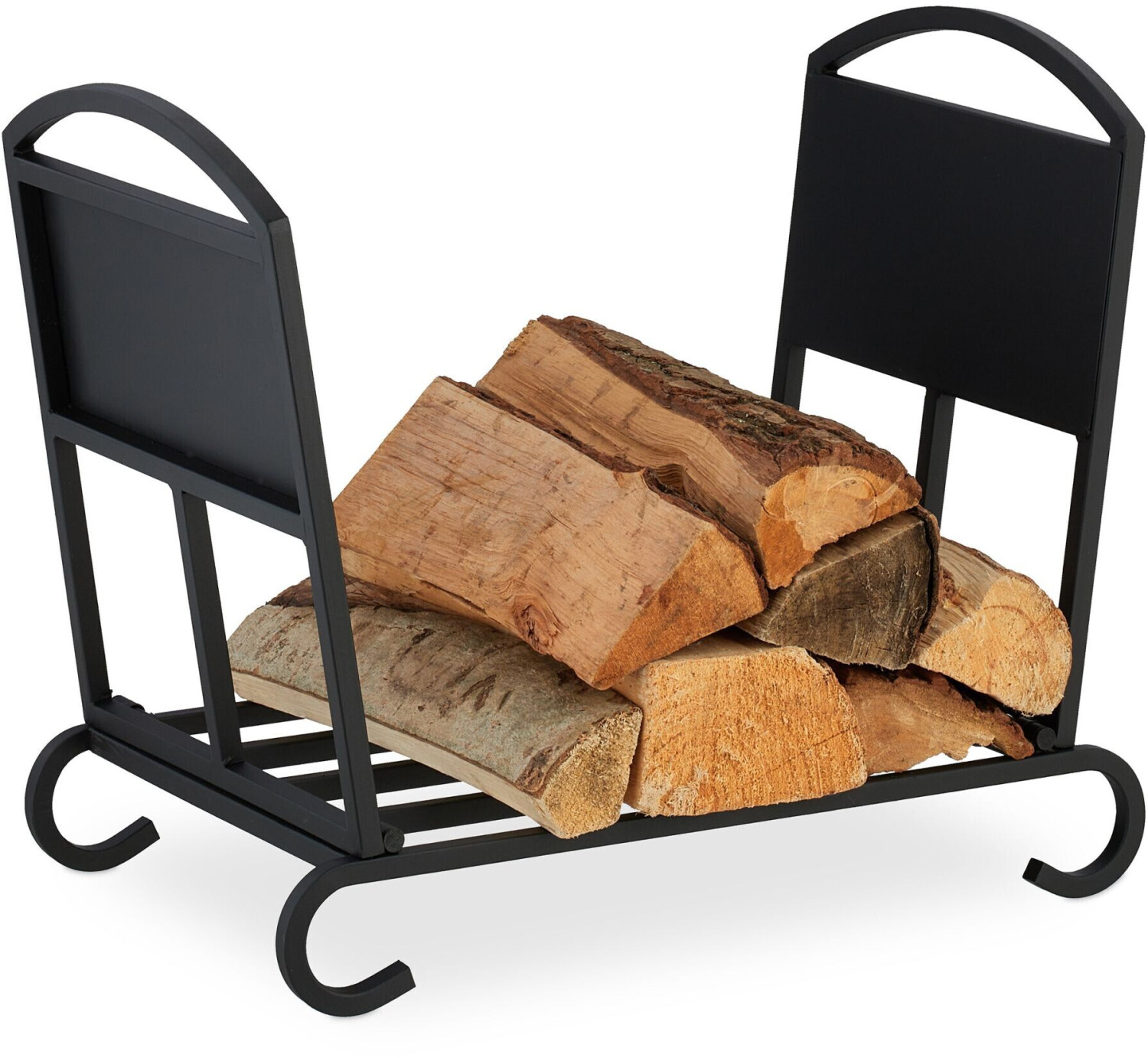 Relaxdays Foldable Metal Firewood Basket (10048602)