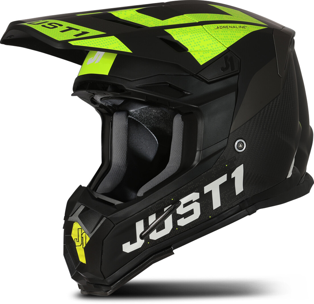 Buy Just1 J22 Adrenaline Motocross Helmet Black Neon Yellow White
