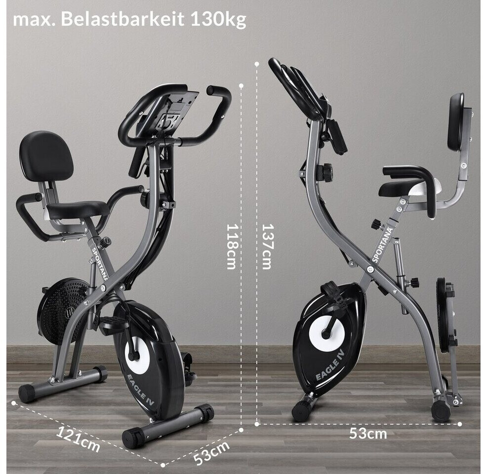 Sportana Fitnessbike S0E2T0JB metallic grey au meilleur prix sur idealo