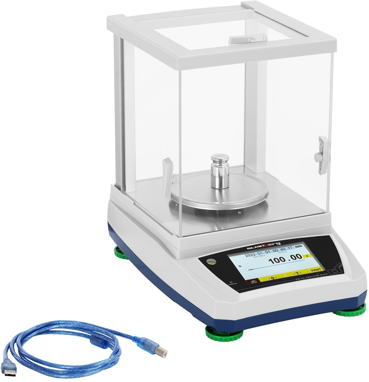 Steinberg Systems Precision scales 1200 g / 0.01 g fine scales gram scales wind protection touch LCD