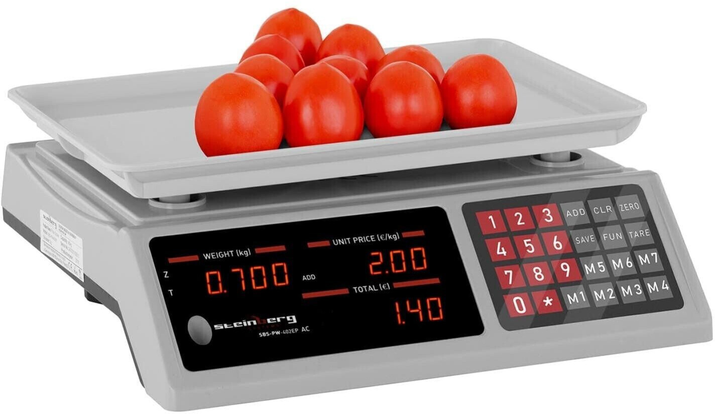 Steinberg Systems Checkweigher - 40 kg / 2 g - 33.7 x 23.1 x 0.6 cm - ABS plastic weighing tray
