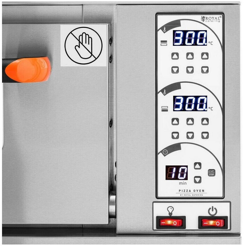 Royal Catering Pizza oven - 1 chamber - 3200 W - Ø 40 cm - firebrick - Royal Catering