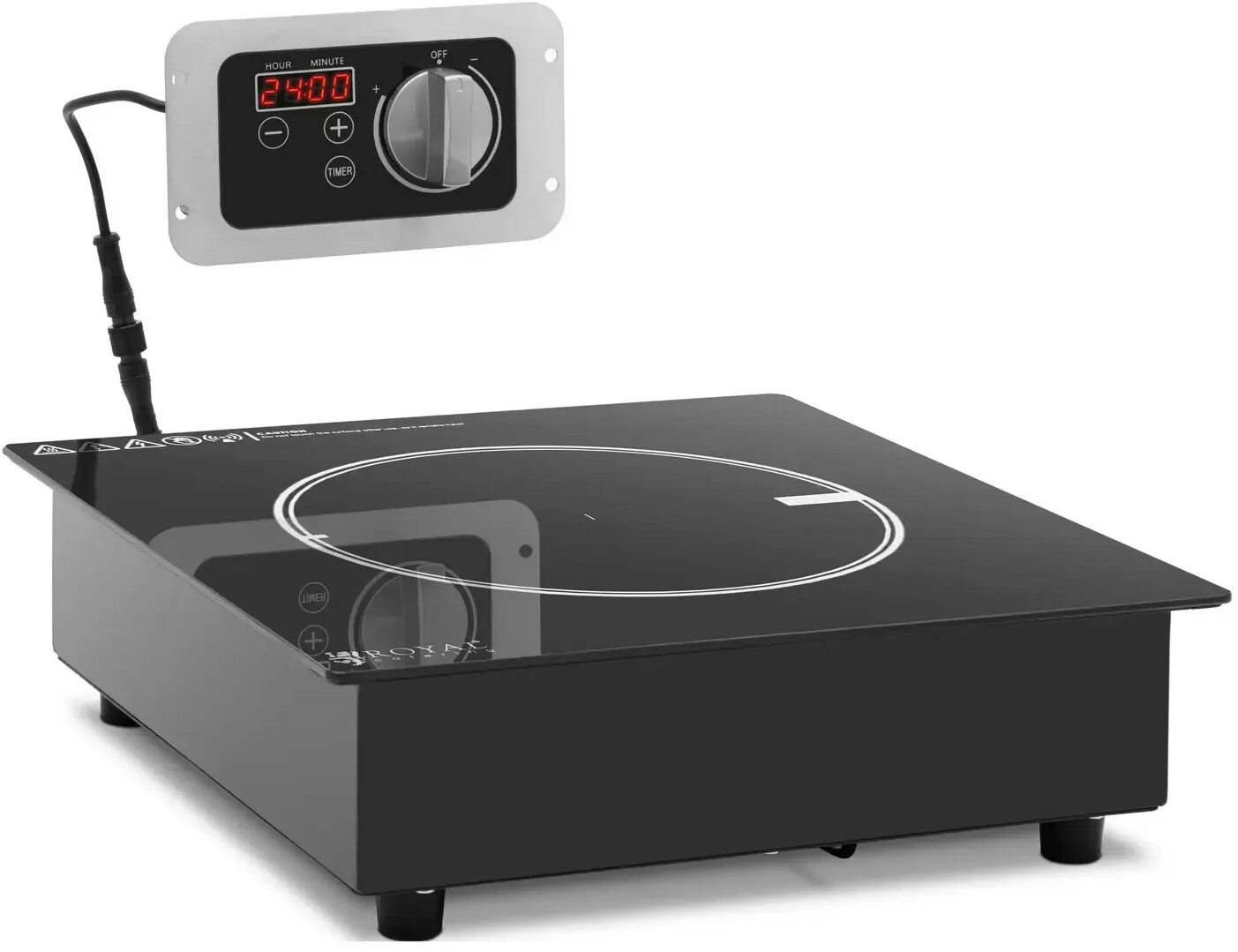 Royal Catering Induction hotplate built-in - 17 cm - 10 levels - timer