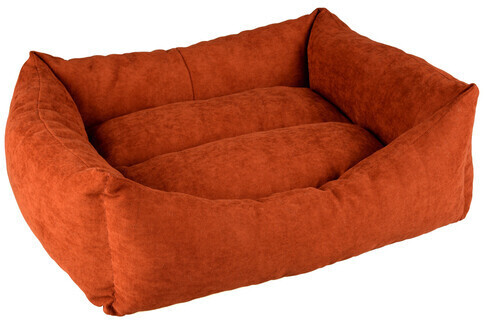 Duvo+ Rectangular basket Velvet Copper red/white L