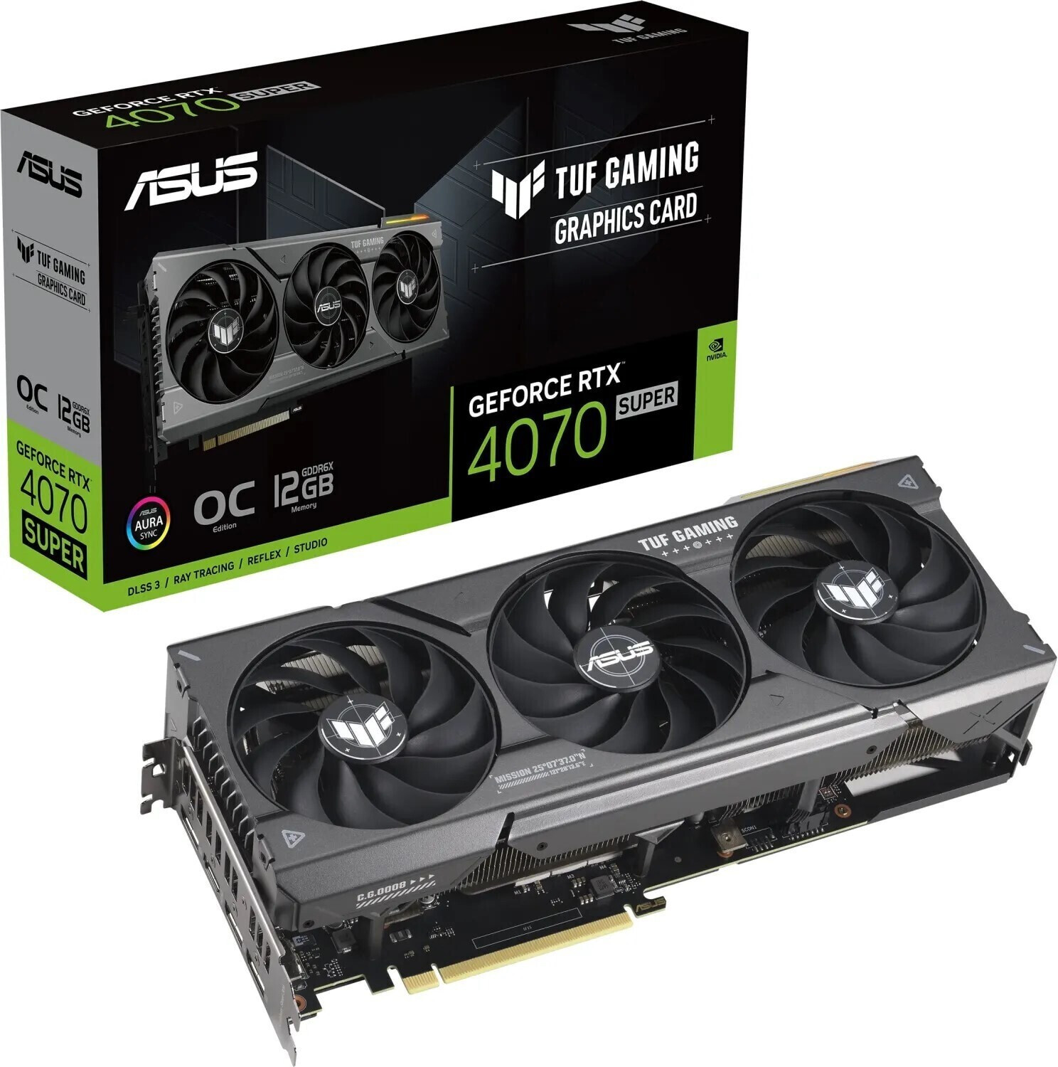 Carte Graphique ASUS Dual GeForce RTX 4070 Super Evo - 12 Go GDDR6X, DLSS 3, Ventilateurs Axial-Tech
