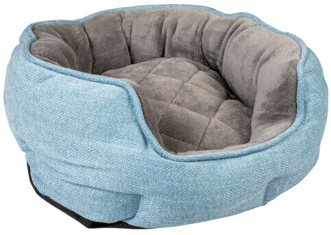 Duvo+ Tweed Sky oval bed