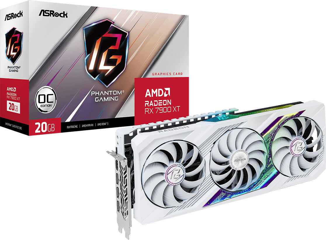 ASRock Radeon RX 7900 XT Phantom Gaming White 20G OC