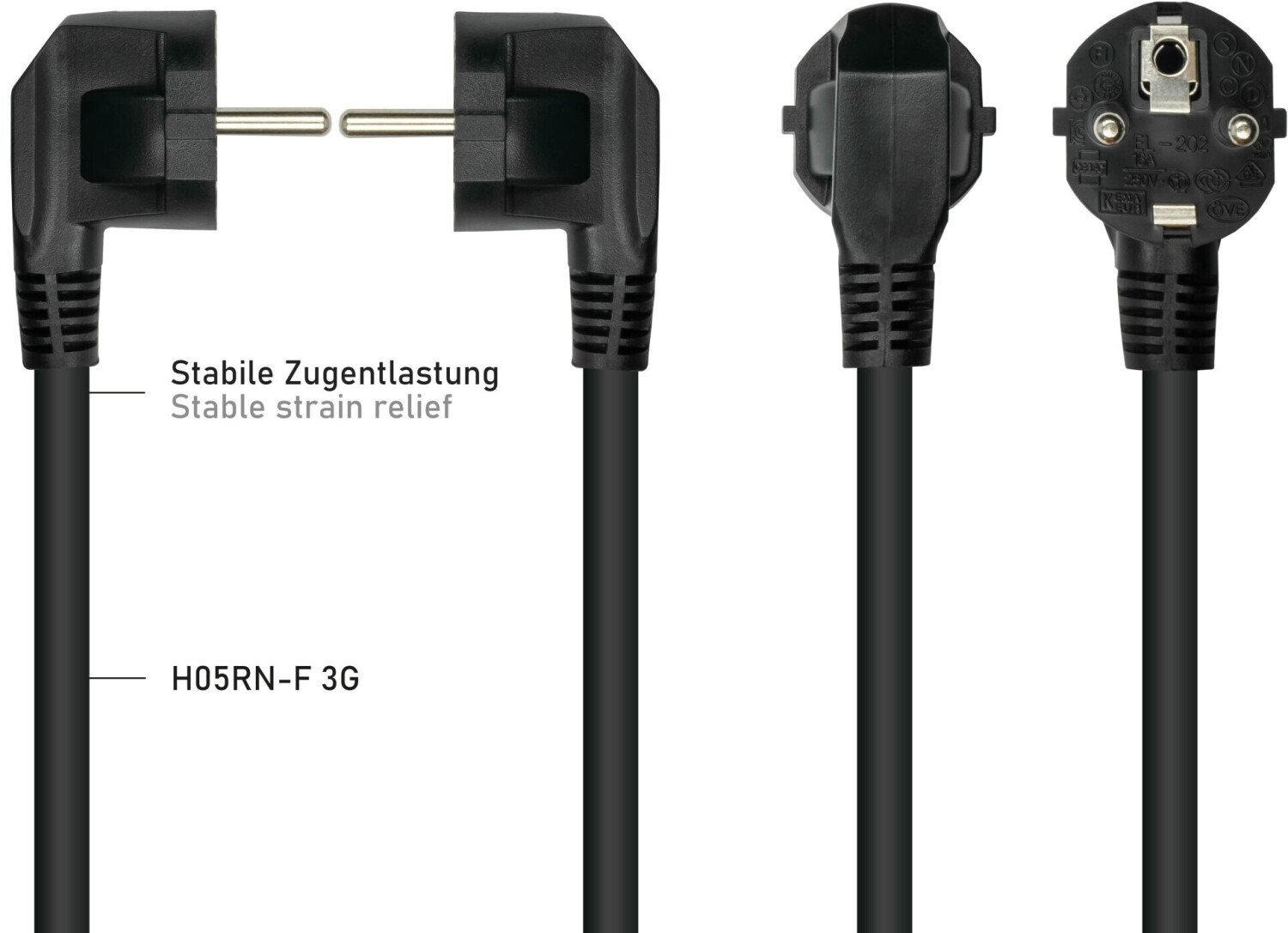 Kabelmeister Stromkabel 0,5m schwarz Preisvergleich ab (SK0150-S005) | bei 3,20 €