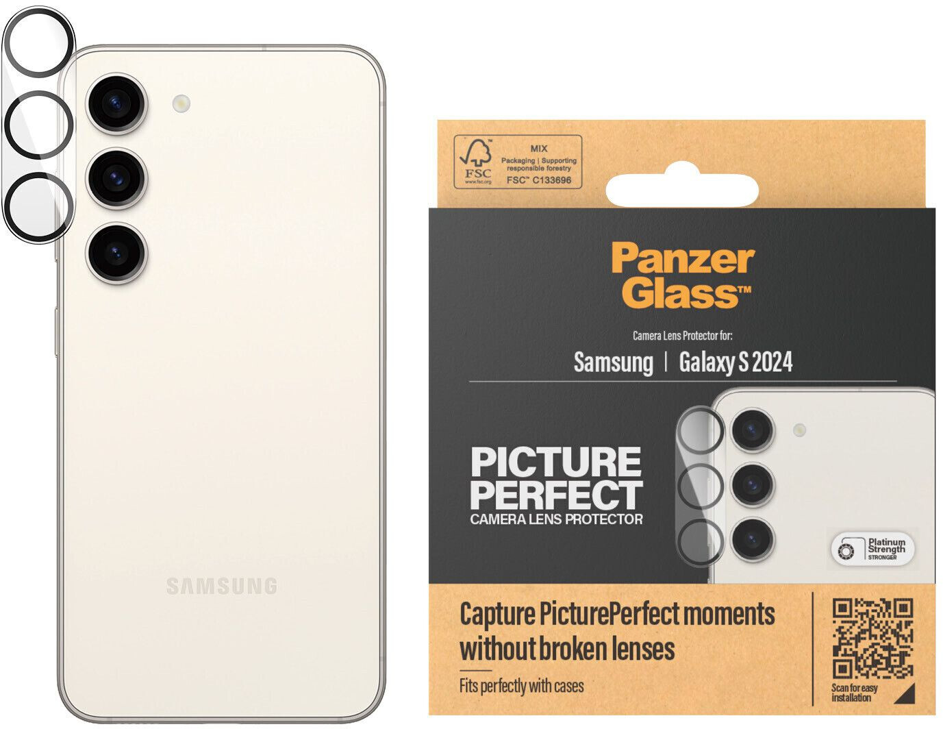 PanzerGlass Gehärtetes Glas für die Kamera Galaxy S24 ab 9,77 €