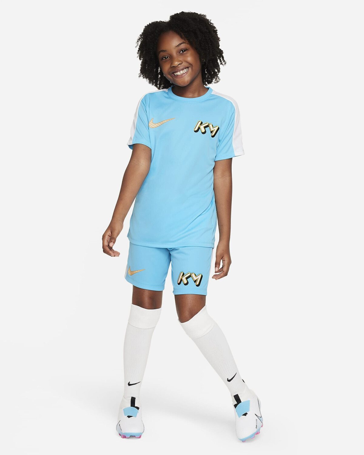 Nike Kylian Mbappe Trikot Kids Baltic Blue/Weiß Preisvergleich ab | € bei (FD3146-416) 20,63