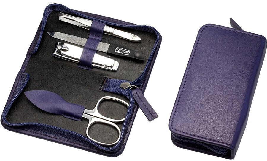 Hans Kniebes Sonnenschein manicure case nappa leather 4-piece no. 54 purple