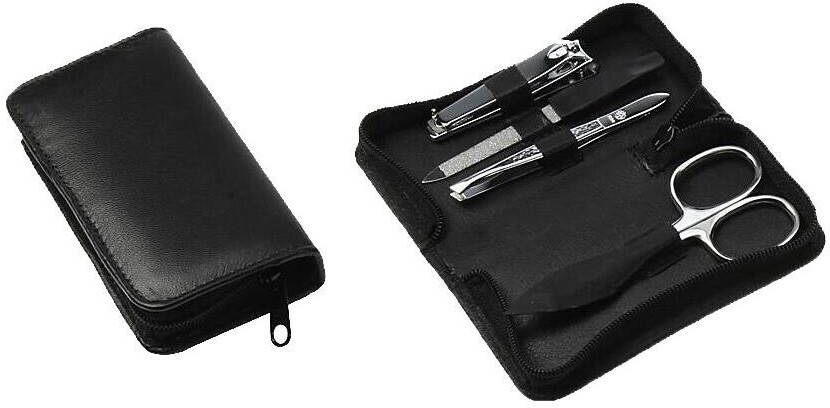 Hans Kniebes Sonnenschein manicure case nappa sheepskin rustproof black