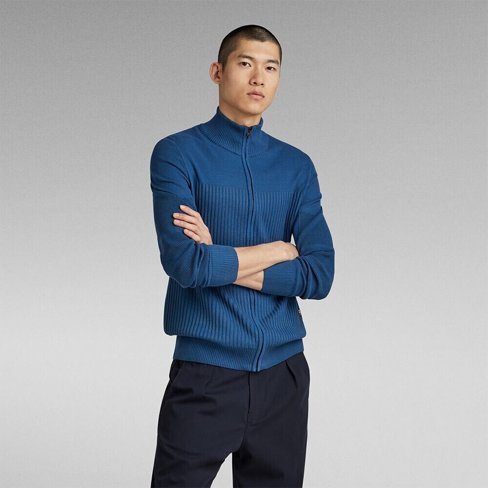 G-Star 3d Biker Thru Full Zip Sweater (D23523-C259) ballpen blue/rank blue
