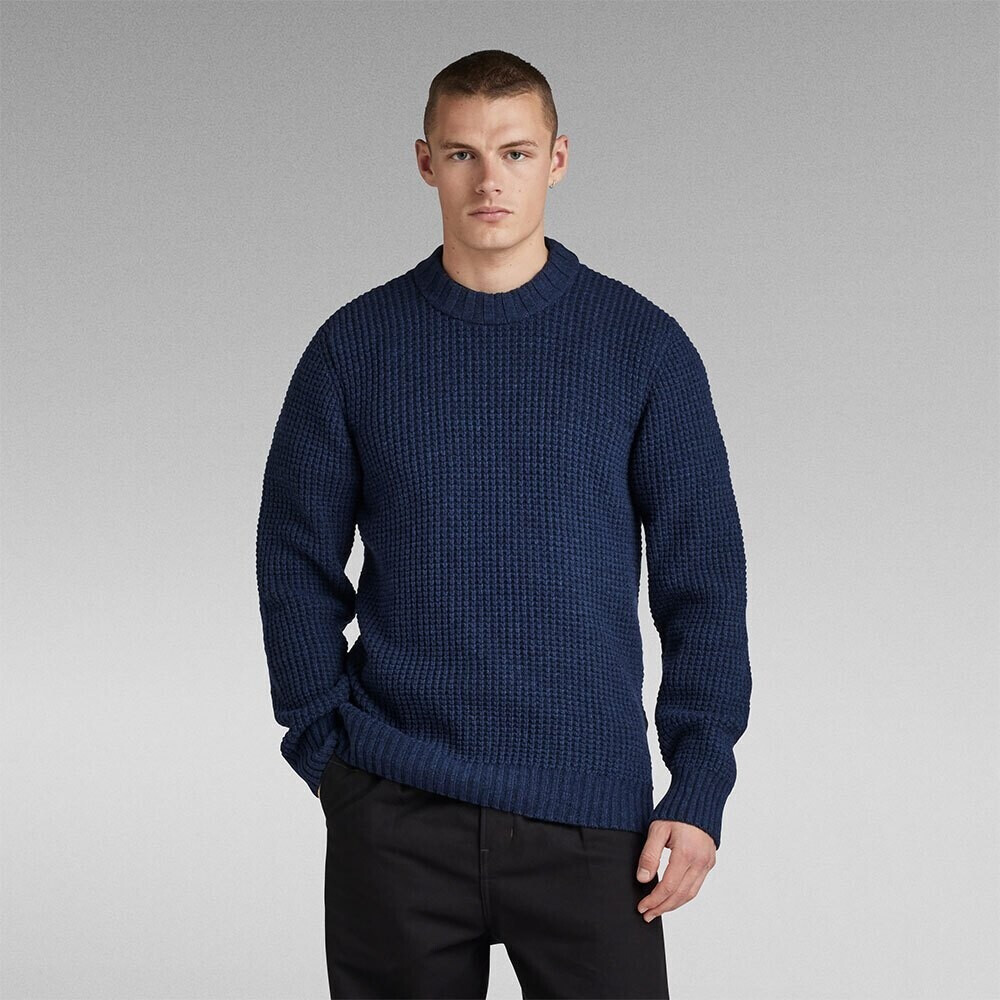 G-Star Chunky R Crew Neck Sweater (D23536-D170) rank blue