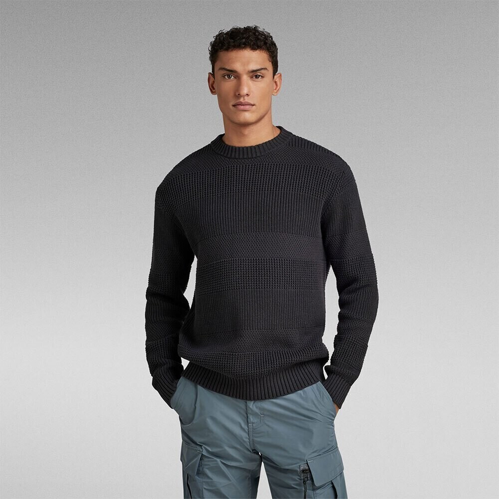 G-Star Hori Structure R Crew Neck Sweater (D23539-D496) shadow