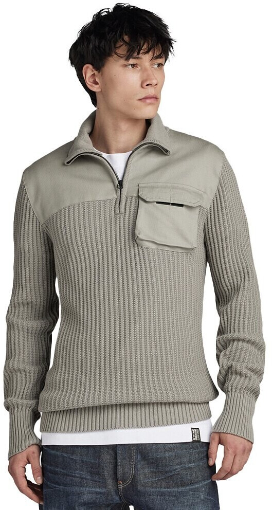 G-Star Army Half Half Zip Sweater (D23756-D496) elephant skin