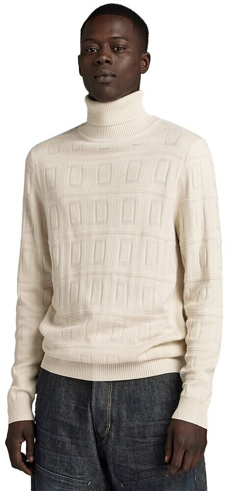 G-Star Table Structure Turtle Neck Sweater (D23934-D167) eggnog