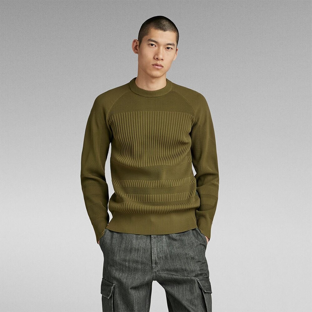 G-Star Engineered R Crew Neck Sweater (D23979-D465) dark olive