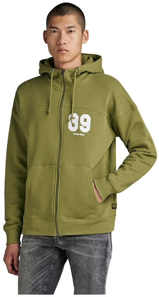 G-Star Sports Loose Fit Full Zip Sweatshirt (D23323-D483) smoke olive
