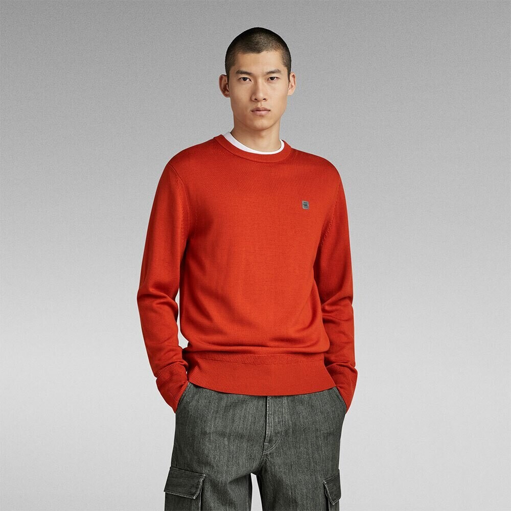 G-Star Premium Core R Crew Neck Sweater (D21931-B692) rooibos tea