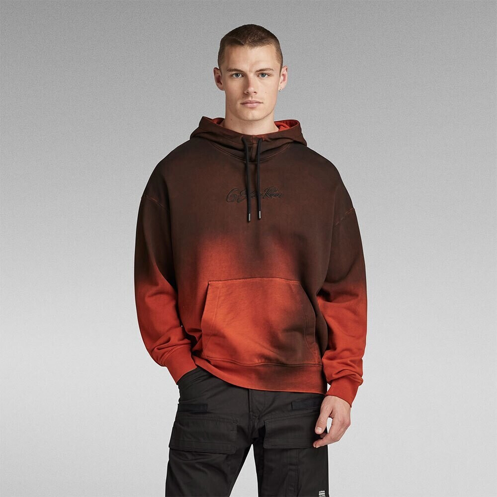 G-Star Spray Autograph Loose Hoodie (D23492-B782) rooibos tea sprayed