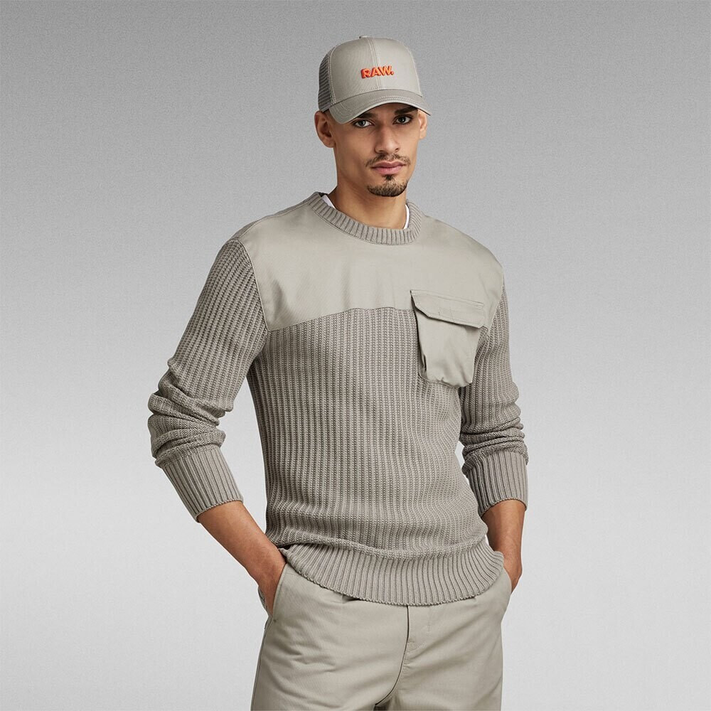 G-Star Army R Crew Neck Sweater (D23525-D496) elephant skin