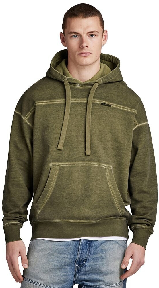 G-Star Garment Dyed Loose Hoodie (D24219-D249) dark olive