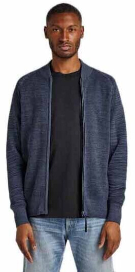G-Star 3D Biker Thru Full Zip Sweater (D21952-C259) fantem blue/sartho blue