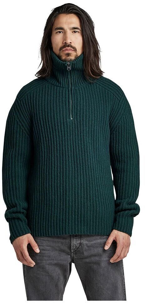 G-Star Chunky Skipper Half Zip Sweater (D22530-D170) leaf