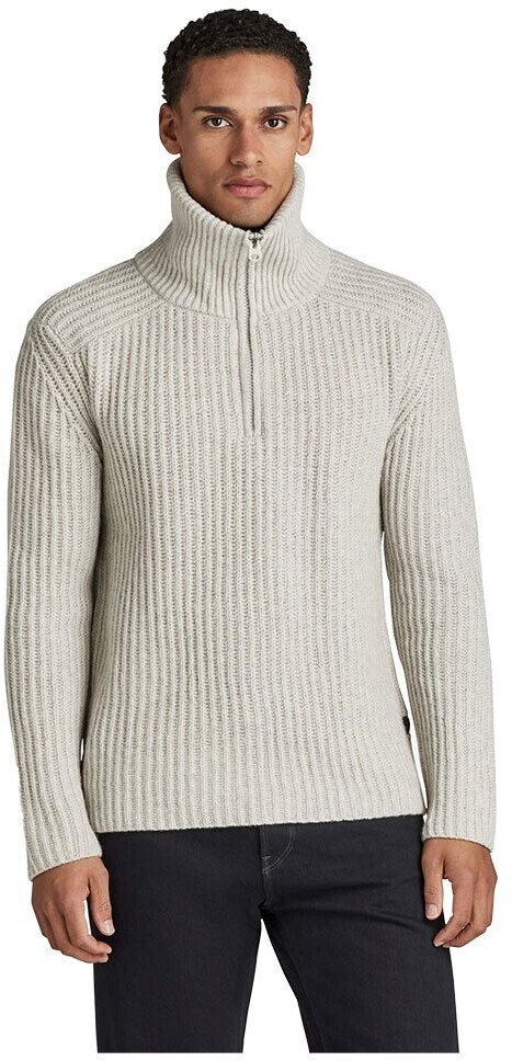 G-Star Chunky Skipper Half Zip Sweater (D22530-D170) brown rice heather