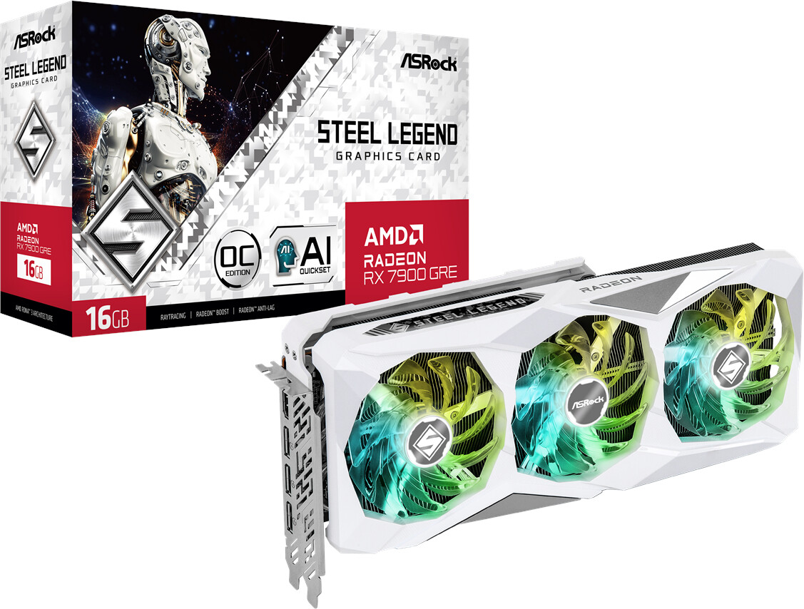 ASRock Radeon RX 7900 GRE Steel Legend OC