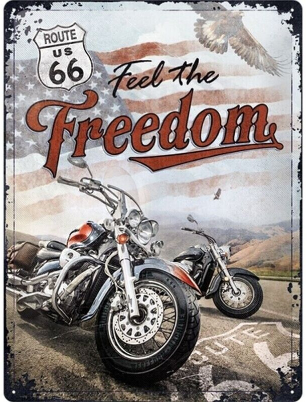 Nostalgic Art US Highways Route 66 Freedom 30x40cm