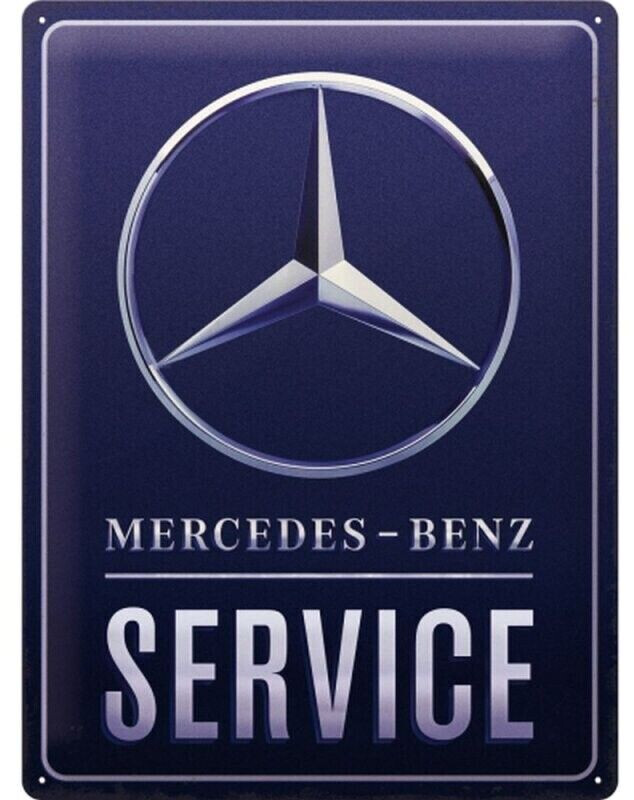 Nostalgic Art Mercedes-Benz Service Blue 30x40cm