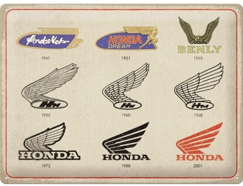 Nostalgic Art Honda MC Logo Evolution 40x30cm