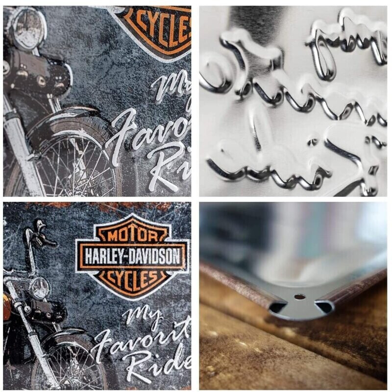 Set di 5 targhe in metallo retrò per motociclisti, con scritta divertente, targa da parete, accessorio decorativo idea regalo per motociclisti, uomini, garage e officina, 20 x 30 cm