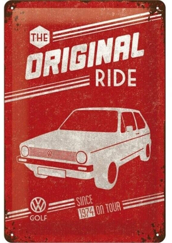 Nostalgic Art Volkswagen VW Golf The Original Ride 20x30cm