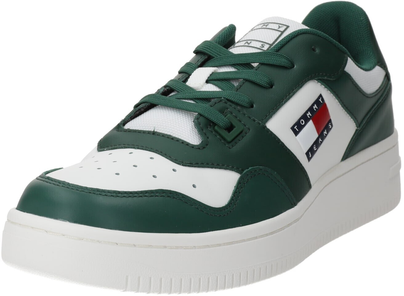 Tommy Hilfiger Retro Essential Leather Basketball Trainers green white ab 54 99 Preisvergleich bei idealo