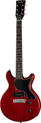 Harley Benton DC-Junior Faded Cherry Open Pore Faded Cherry