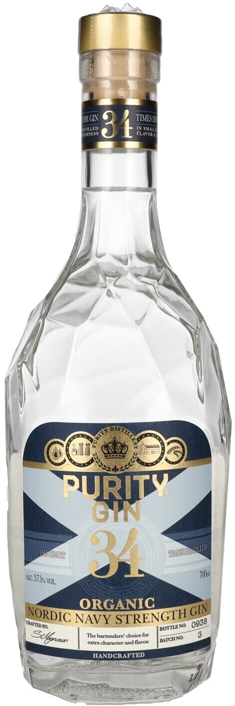 Purity 34 Organic Nordic Navy Strength Craft Gin 0,7l 57,1%