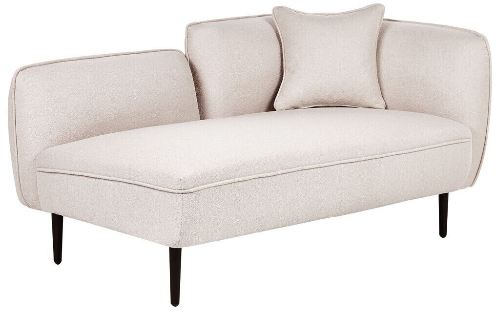Beliani Chaise longue Bouclé 138x74x77 cm light beige