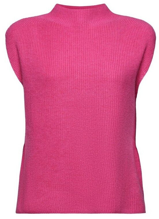 Esprit Rib knit waistcoat in wool mix (103EE1I358) pink fuchsia