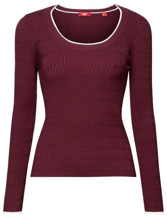 Esprit Tailored cable knit Jumper (083EO1I305) aubergine