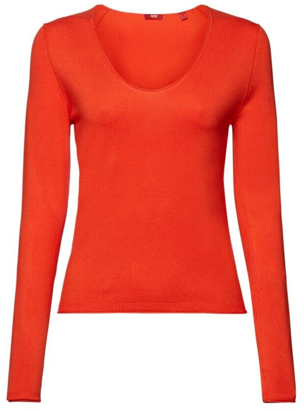 Esprit Colorblock Jumper in wool mix (083EE1I316) coral red