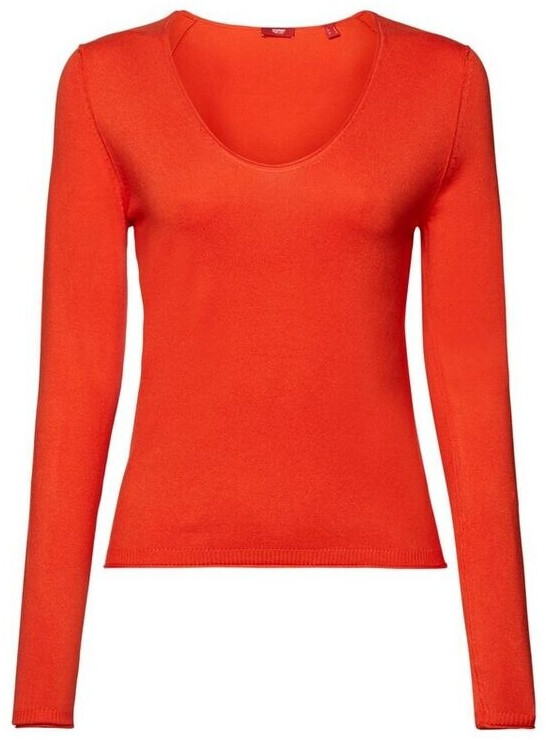 Esprit Jumper with rounded V-neck (083EE1I302)