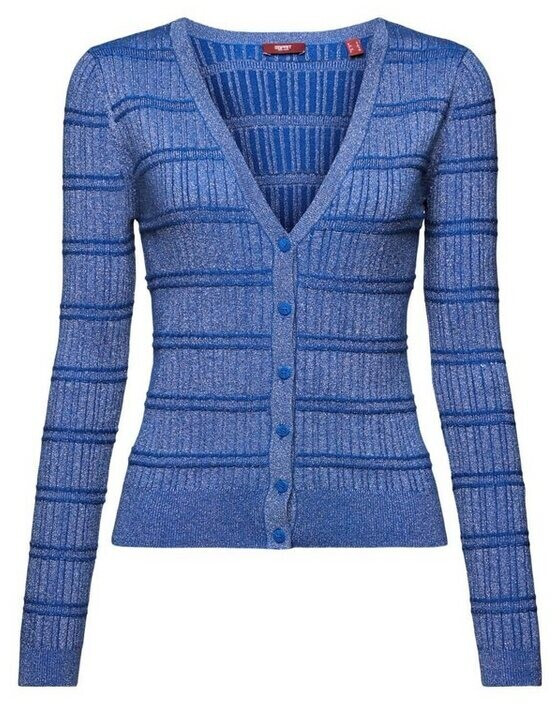 Esprit Glitter cardigan with V-neck (113EE1I304) bright blue