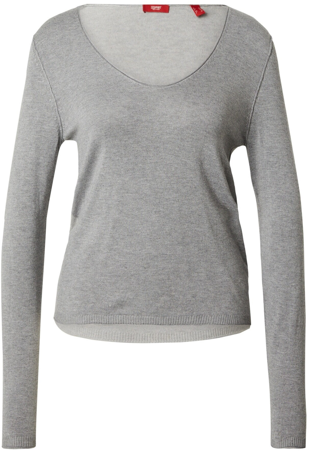 Esprit Jumper with rounded V-neck (083EE1I302) medium grey