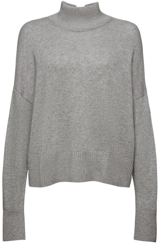 Esprit Jumper with stand-up collar in wool mix (103EO1I306) medium grey
