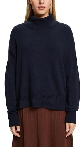 Esprit Jumper with stand-up collar in wool mix (103EO1I306) navy