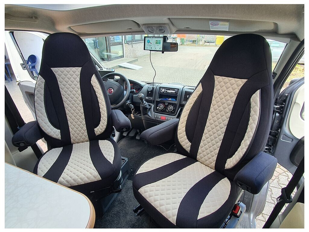BREMER Copribraccioli Per Sedili Camper ISRI | Set Da 4 Pezzi In Poliestere | Colore Nero | Facili Da Pulire E Antiscivolo
