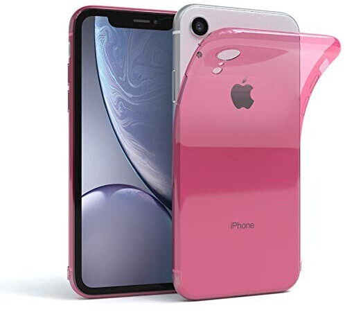 Eazy Case Hülle kompatibel mit iPhone XR Schutzhülle Silikon, Ultra dünn, Slimcover, Handyhülle, Silikonhülle, Backcover, Durchsichtig, Klar Pink